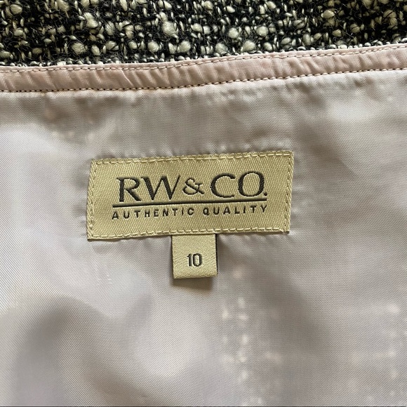 RW&CO. Black & White Bouclé Tweed Skirt - Picture 7 of 9